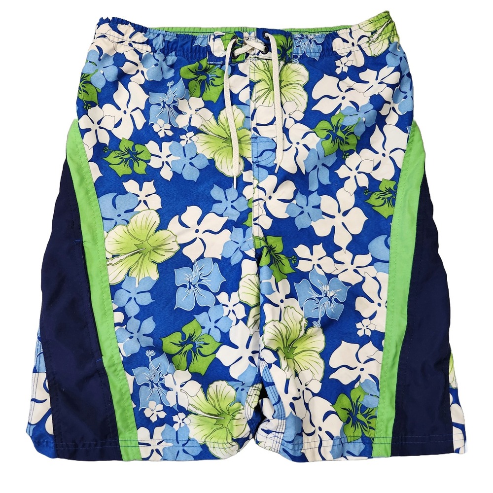 Vintage Y2k No Boundaries Swim Trunks Mens‎ 30 Floral 2000s Beach Baggy Chunky